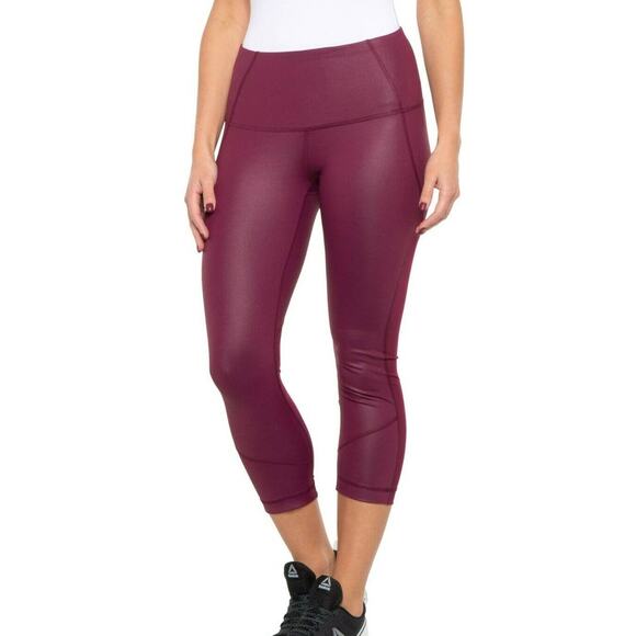 NEW 90 Degree by Reflex Women Waistband Capri Legging Size S Cherry Great Gift - Picture 1 of 10